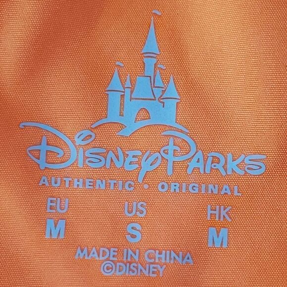 🔹️NWT Disneyland 1955 Orange & Gray Lightweight Hooded Windbreaker Small - Picture 10 of 12